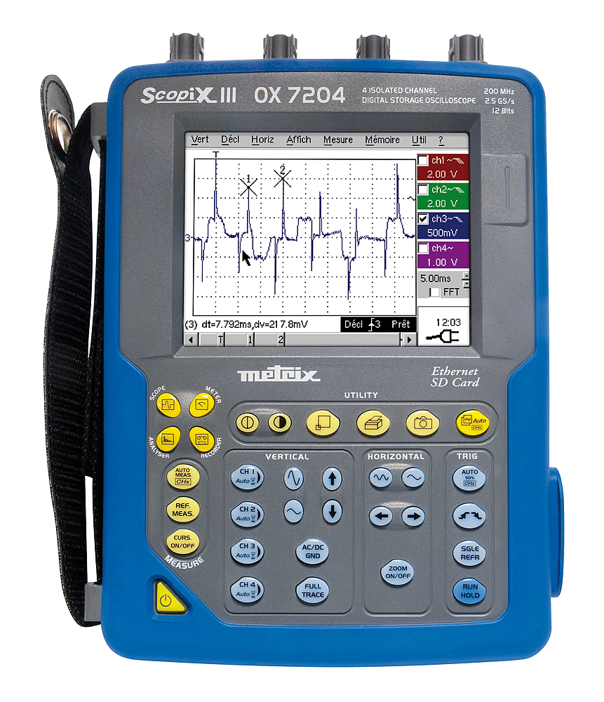 Oscilloscope numérique 2 voies 70 MHz